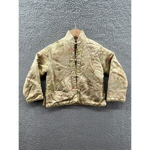 Vintage Fans of S.F. Chinese Asian Ivory Golf Jacket Robe Youth Size